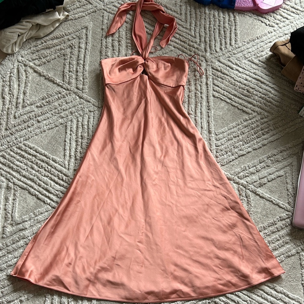 Jonathan Simkhai Coral Satin Dress
